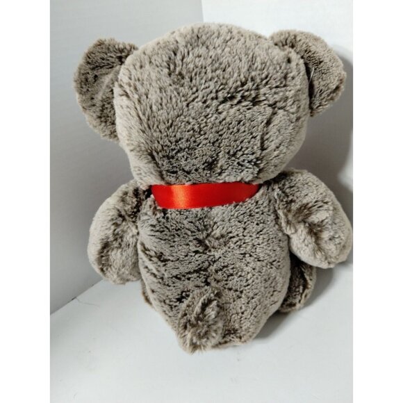 Animal Adventure Vintage Plush Teddy Bear with Red Ribbon‎ & Heart Accent 18 in - Picture 2 of 10